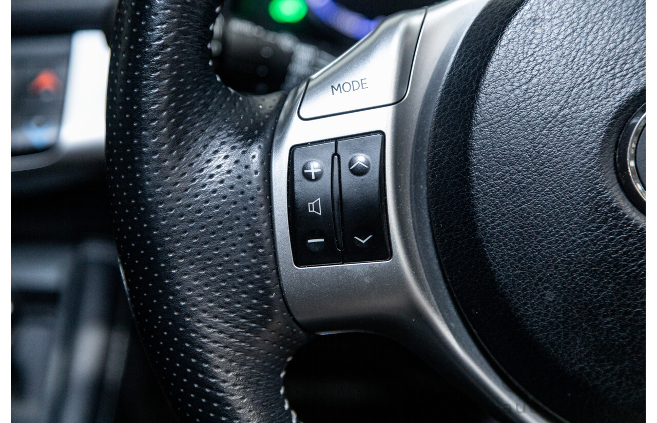 5/2013 Lexus CT 200h Hybrid F-Sport ZWA10R MY13 Upgrade 5d Hatchback Flame Blue Hybrid 1.8L