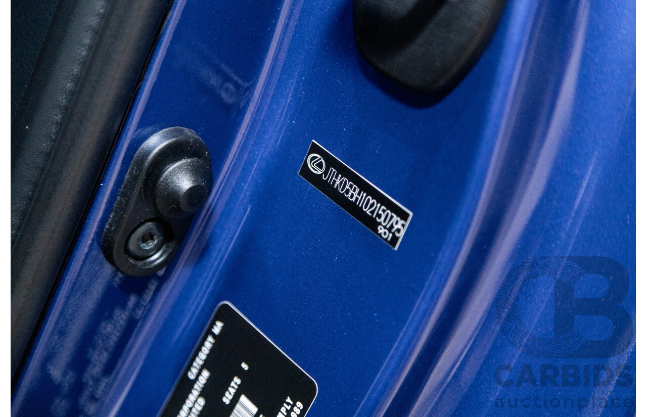 5/2013 Lexus CT 200h Hybrid F-Sport ZWA10R MY13 Upgrade 5d Hatchback Flame Blue Hybrid 1.8L