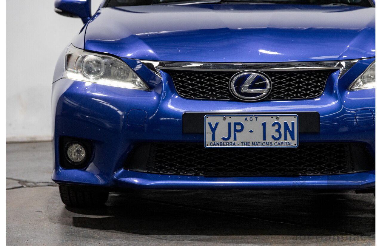 5/2013 Lexus CT 200h Hybrid F-Sport ZWA10R MY13 Upgrade 5d Hatchback Flame Blue Hybrid 1.8L