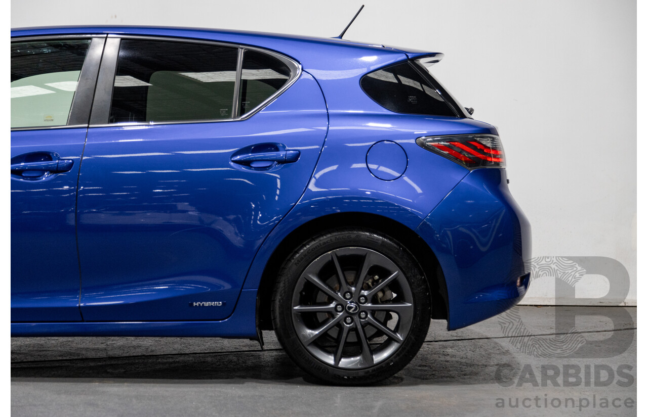 5/2013 Lexus CT 200h Hybrid F-Sport ZWA10R MY13 Upgrade 5d Hatchback Flame Blue Hybrid 1.8L