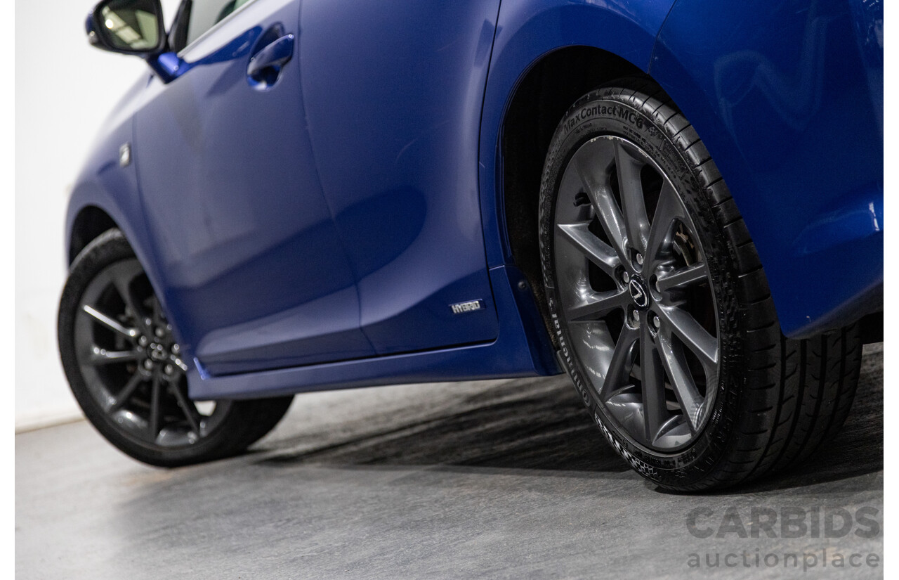 5/2013 Lexus CT 200h Hybrid F-Sport ZWA10R MY13 Upgrade 5d Hatchback Flame Blue Hybrid 1.8L