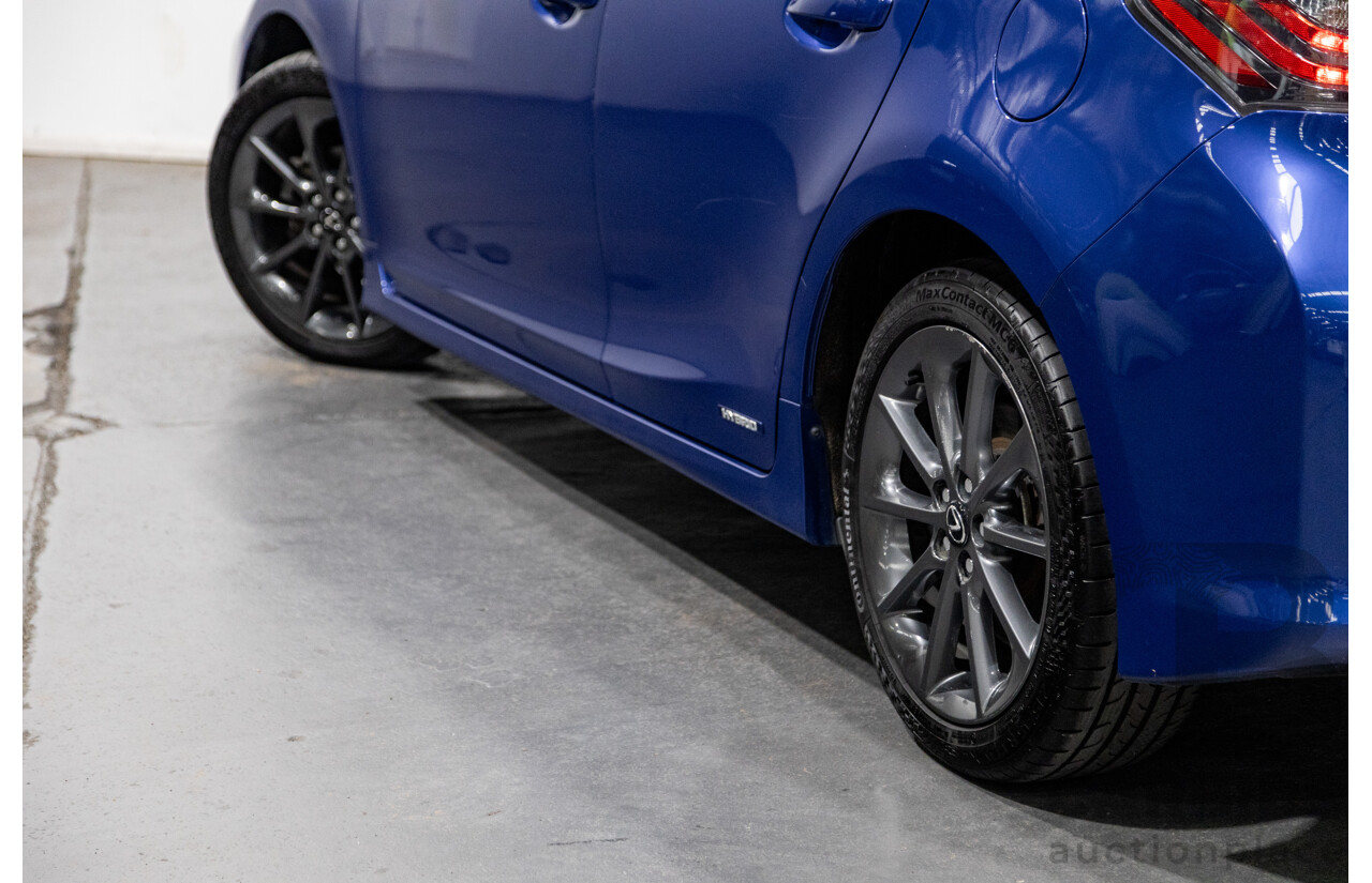 5/2013 Lexus CT 200h Hybrid F-Sport ZWA10R MY13 Upgrade 5d Hatchback Flame Blue Hybrid 1.8L