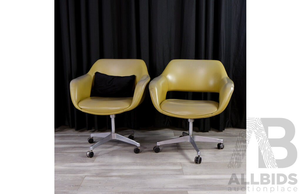 Pair of Retro Swivel Tub Chairs