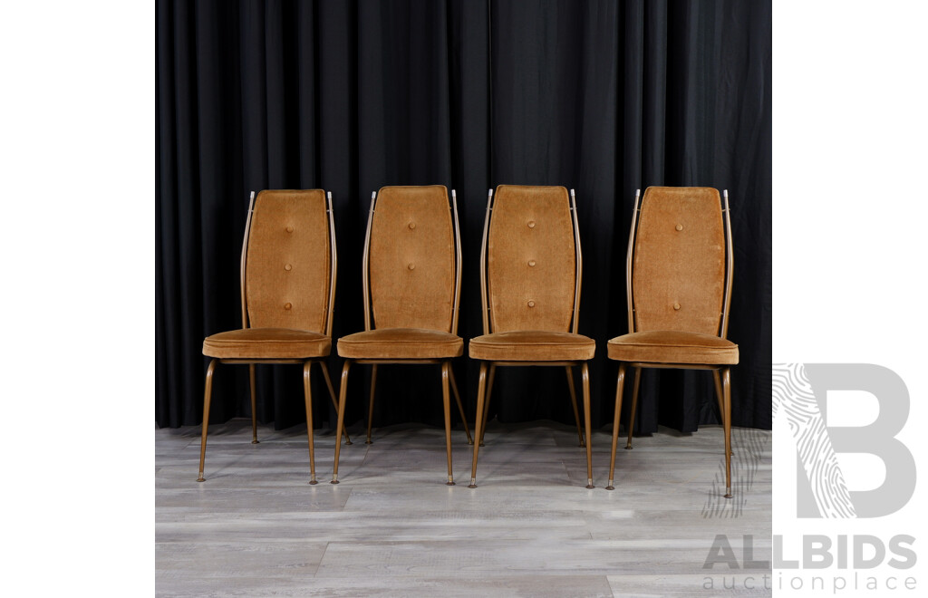 Set of Four Upholstered Dining Chairs