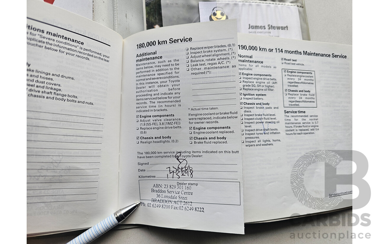 3/1998 Toyota Camry CSi MCV20R 4d Sedan White 3.0L