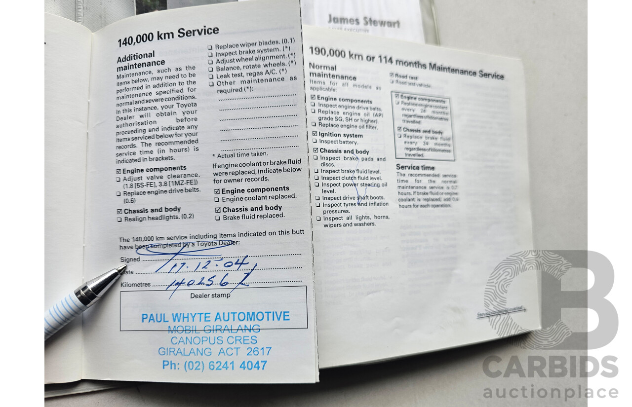 3/1998 Toyota Camry CSi MCV20R 4d Sedan White 3.0L