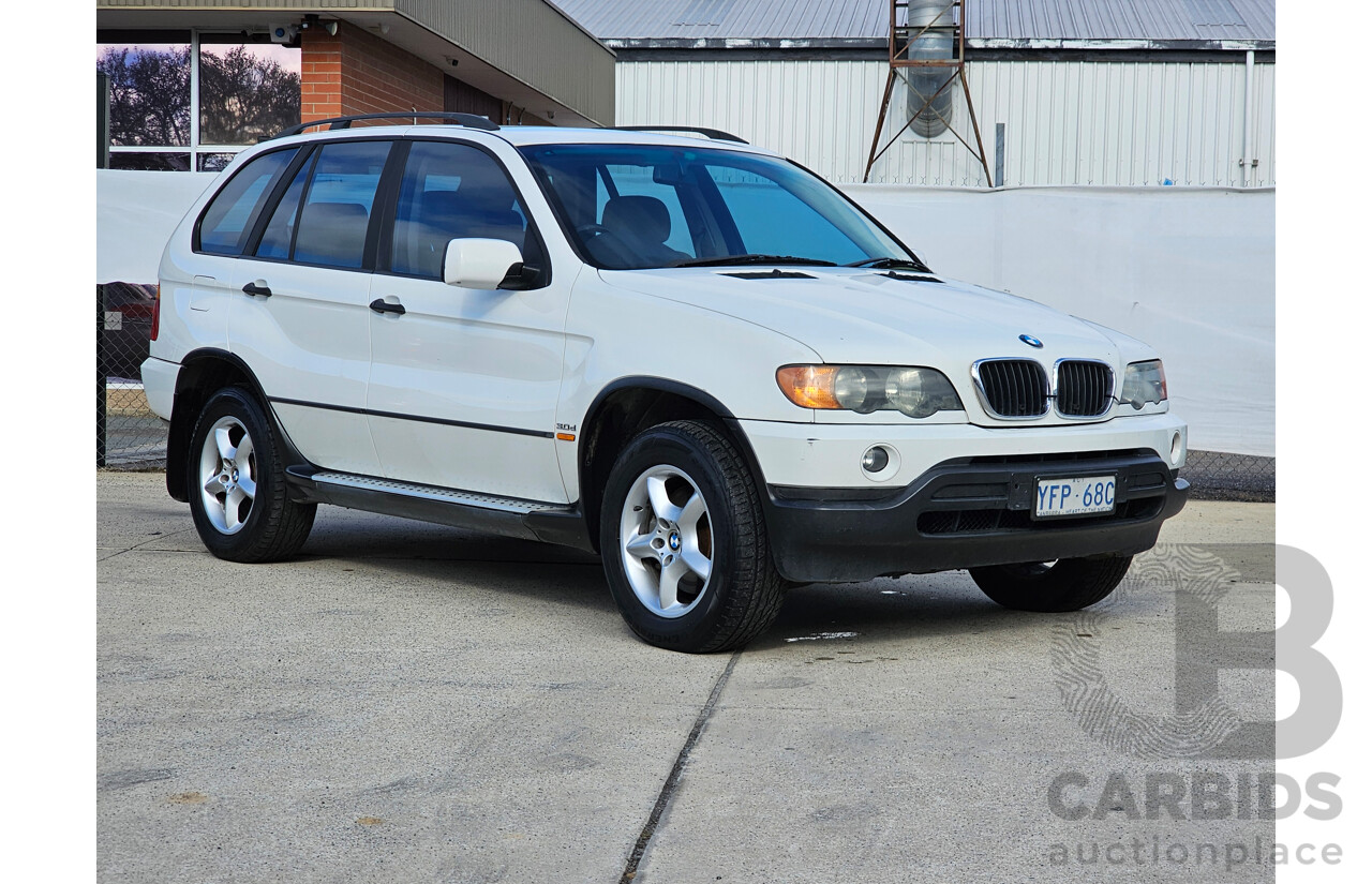 8/2003 Bmw X5 3.0d E53 4d Wagon White 2.9L