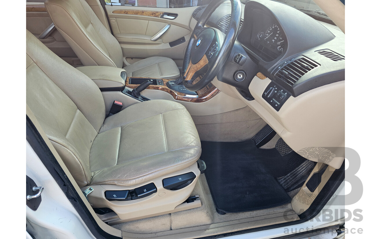8/2003 Bmw X5 3.0d E53 4d Wagon White 2.9L