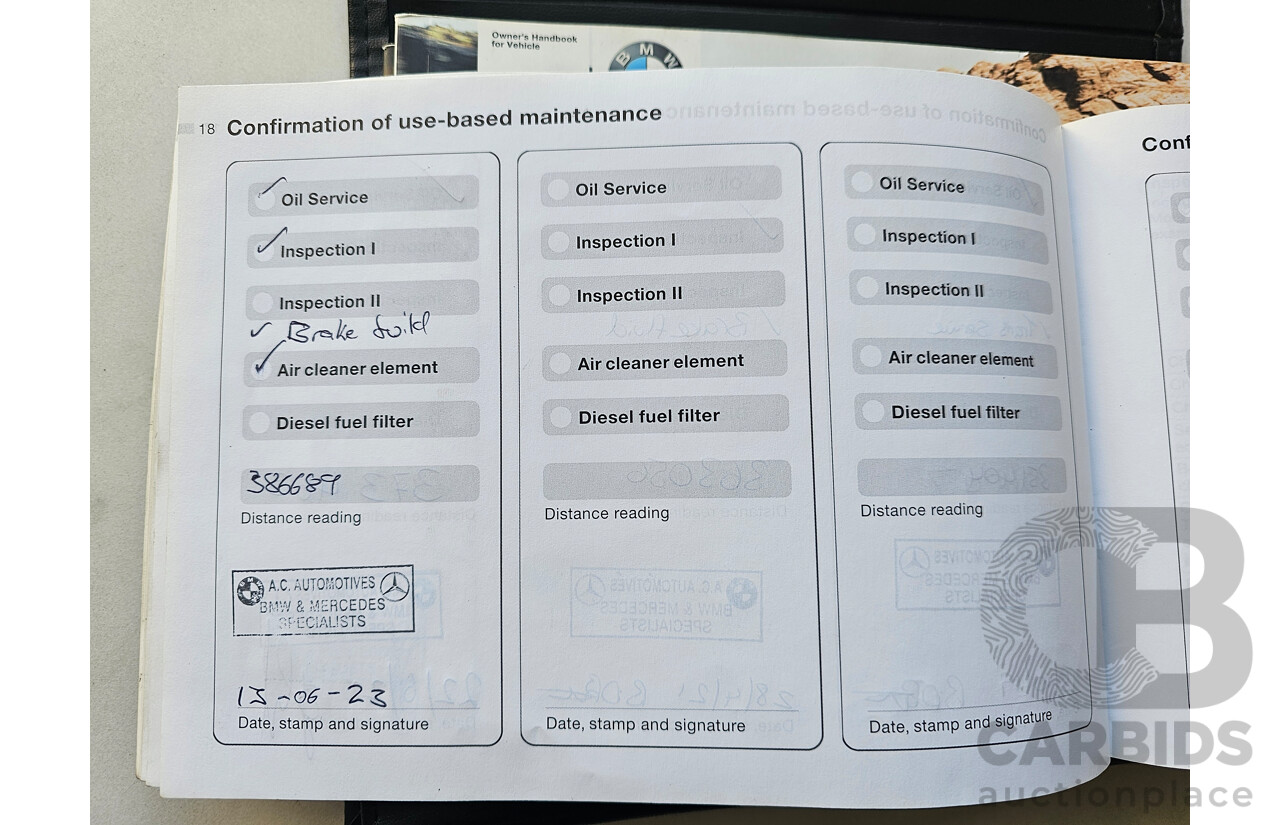 8/2003 Bmw X5 3.0d E53 4d Wagon White 2.9L