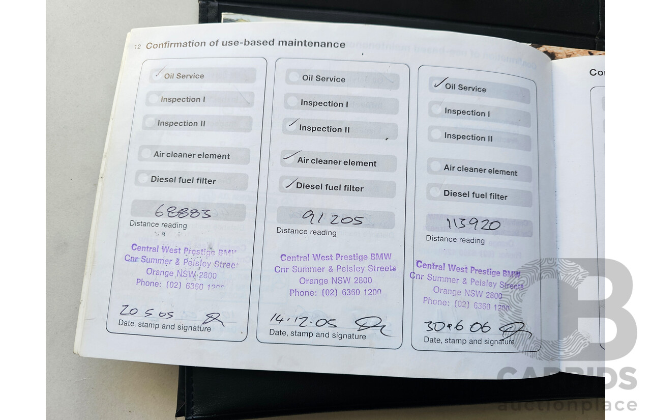 8/2003 Bmw X5 3.0d E53 4d Wagon White 2.9L