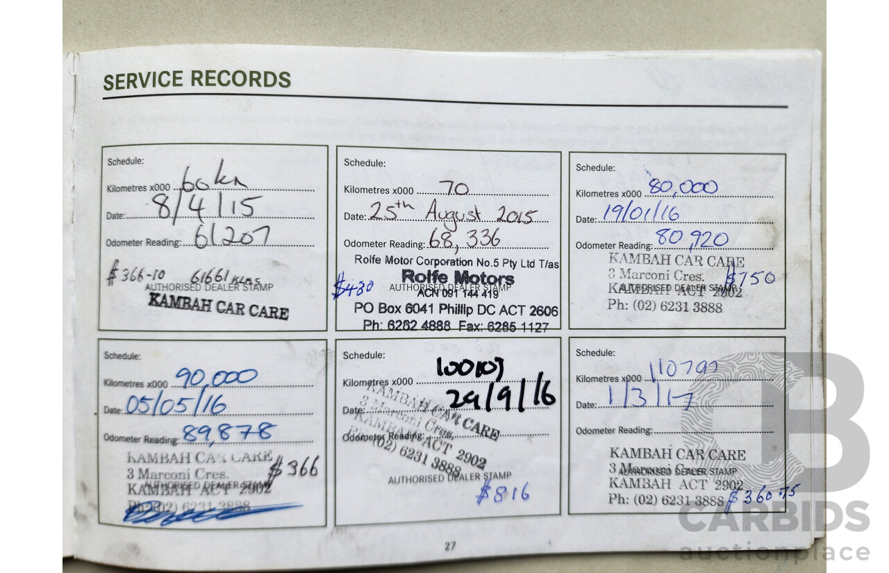 03/2013 Jeep Grand Cherokee LAREDO (4x4) AWD WK 4D Wagon Red 3.0L