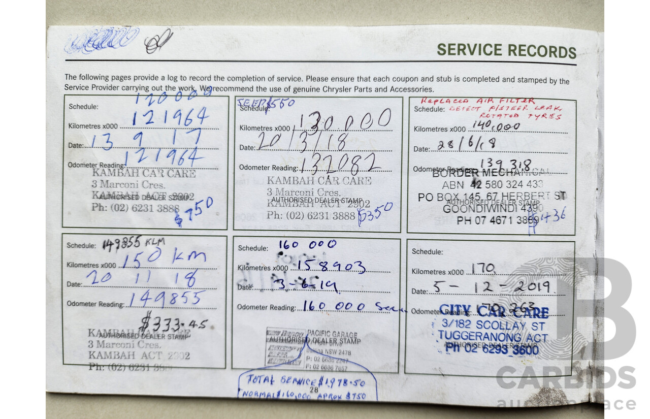 03/2013 Jeep Grand Cherokee LAREDO (4x4) AWD WK 4D Wagon Red 3.0L