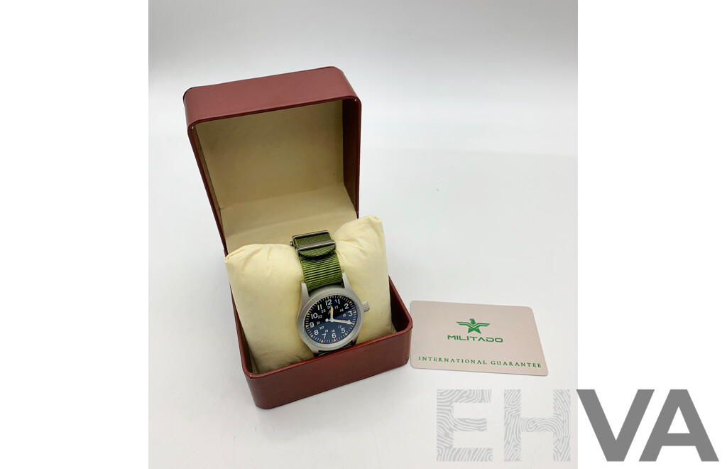 Militado 38mm Sapphire Crystal Field Military Watch ML05