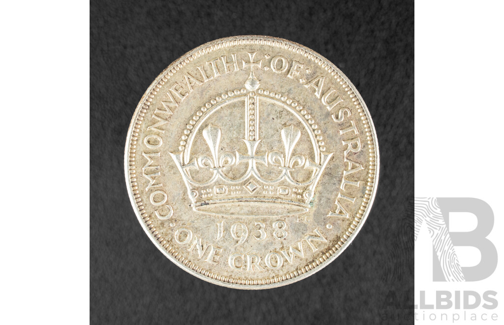 Australian 1938 KGVI Silver Crown .925