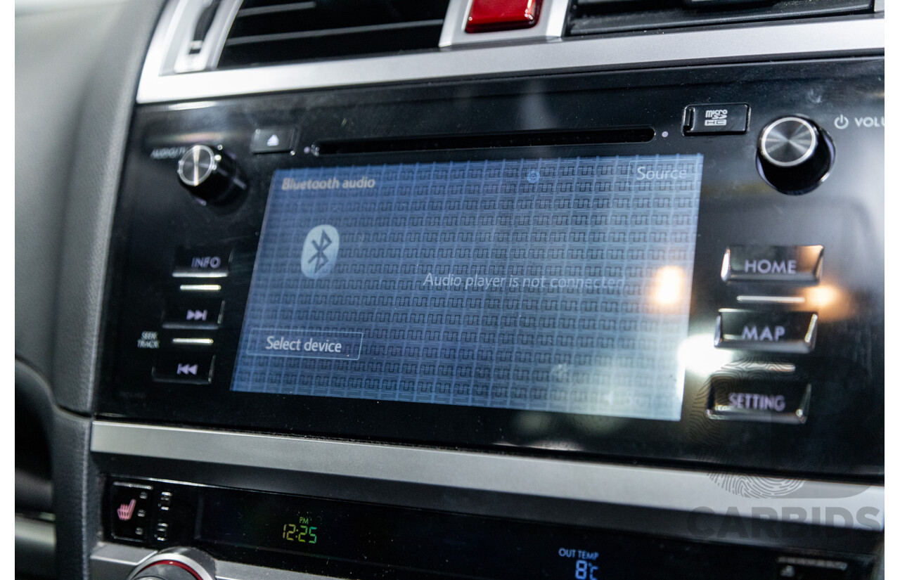 5/2015 Subaru Outback 3.6R Premium MY15 (AWD) 4d Wagon Platinum Grey Metallic 3.6L