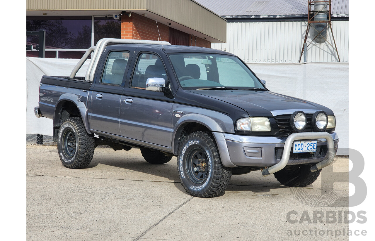 07/2005 Mazda B2500 BRAVO SDX (4x4) 4WD  Dual Cab P/Up Black / Grey 2.5L