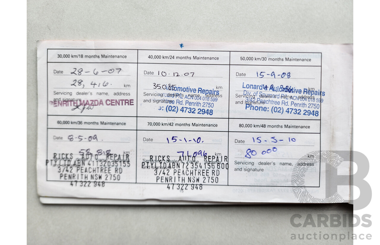 07/2005 Mazda B2500 BRAVO SDX (4x4) 4WD  Dual Cab P/Up Black / Grey 2.5L