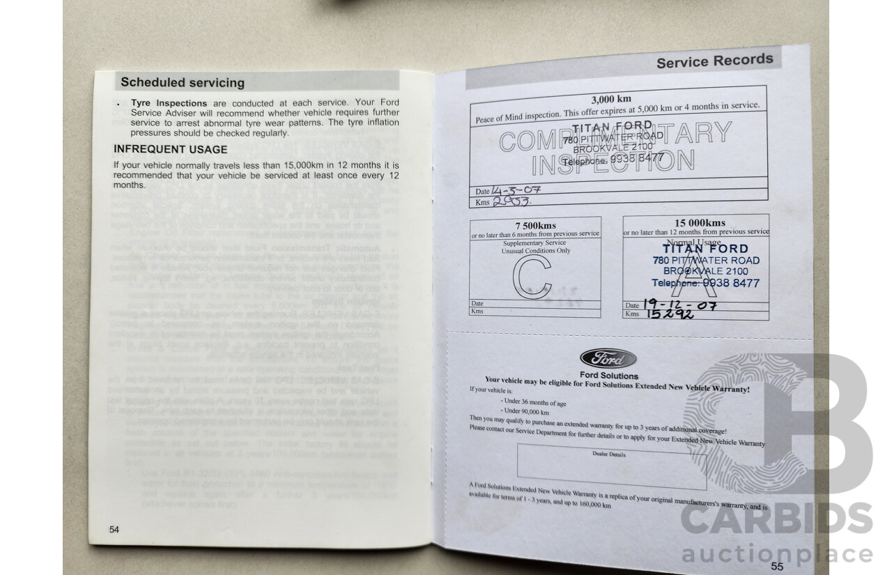 04/2006 Ford Falcon XR6 MAGNET RWD BF Utility Silver 4.0L