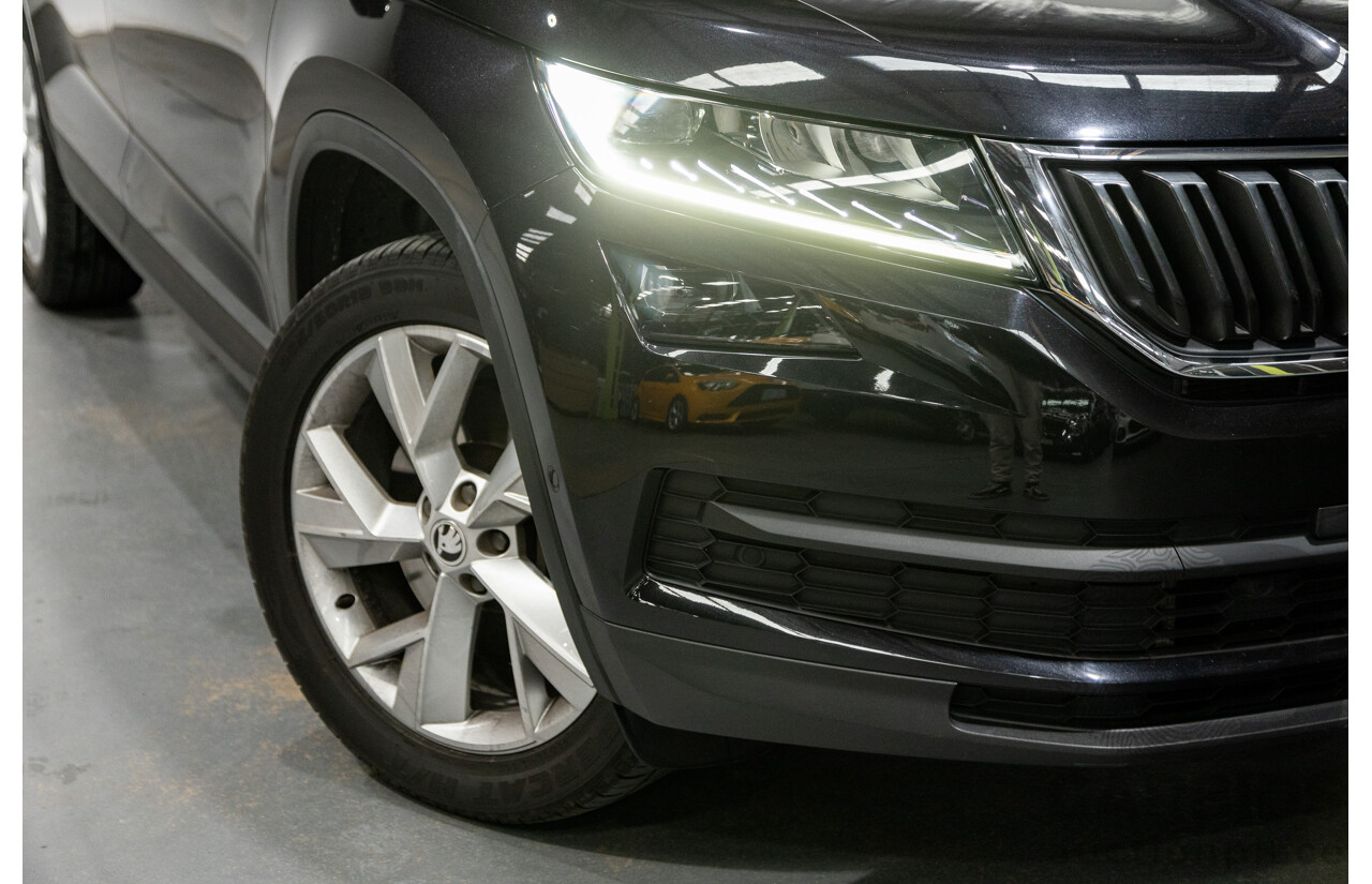 01/2018 Skoda Kodiaq 132TSI (4x4) NS MY18 4d Wagon Black Magic Pearl Turbo 2.0L - 7 Seater