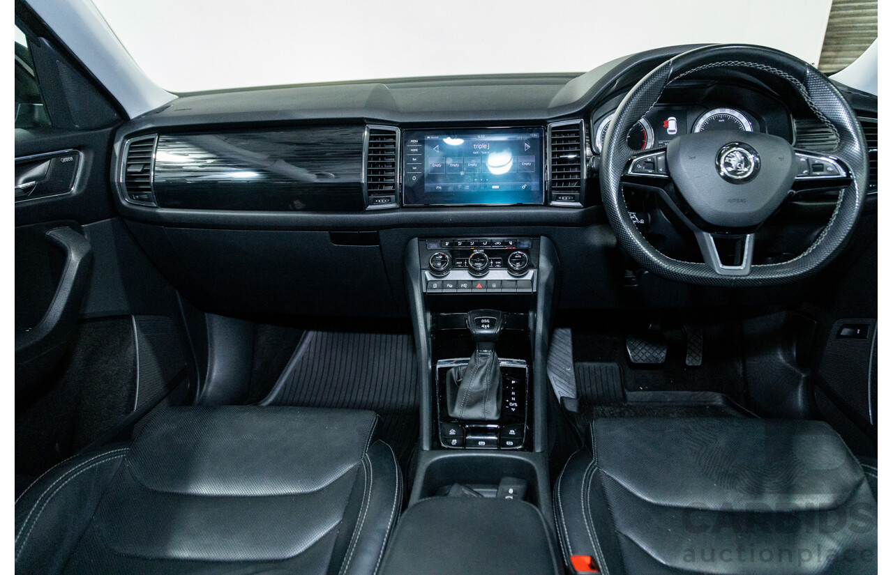 01/2018 Skoda Kodiaq 132TSI (4x4) NS MY18 4d Wagon Black Magic Pearl Turbo 2.0L - 7 Seater