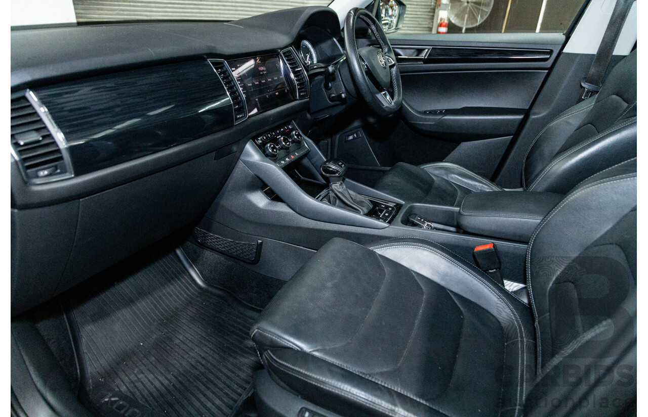 01/2018 Skoda Kodiaq 132TSI (4x4) NS MY18 4d Wagon Black Magic Pearl Turbo 2.0L - 7 Seater