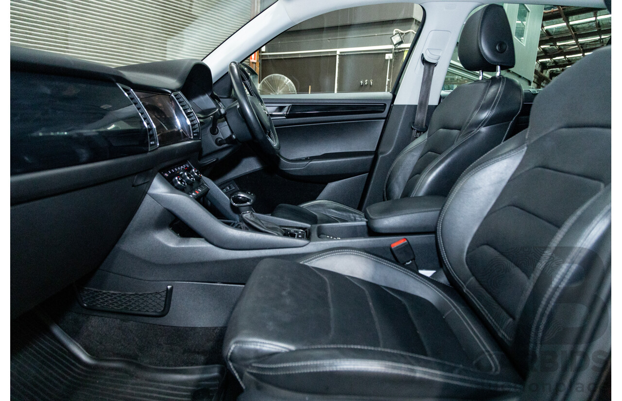 01/2018 Skoda Kodiaq 132TSI (4x4) NS MY18 4d Wagon Black Magic Pearl Turbo 2.0L - 7 Seater