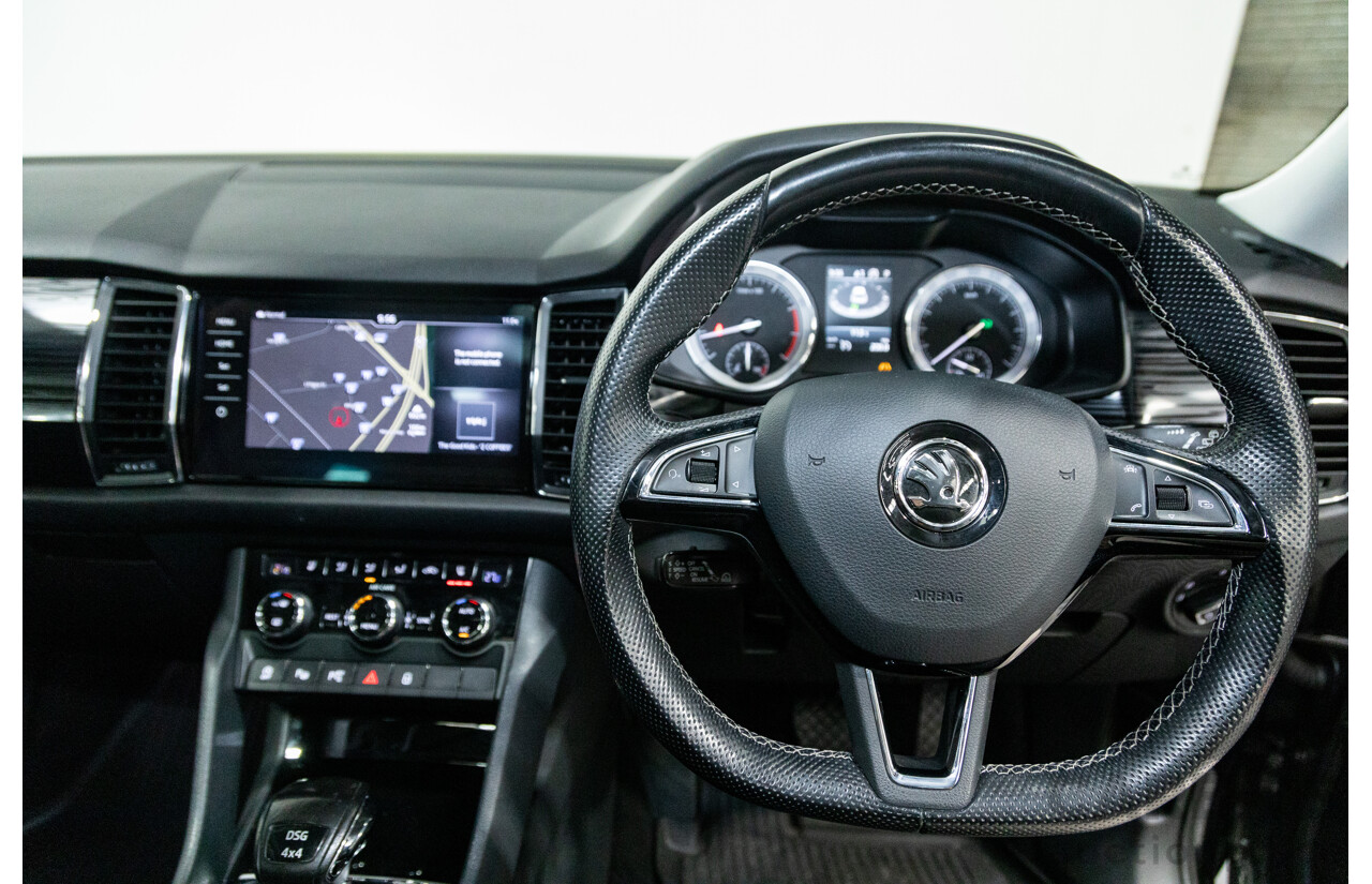 01/2018 Skoda Kodiaq 132TSI (4x4) NS MY18 4d Wagon Black Magic Pearl Turbo 2.0L - 7 Seater