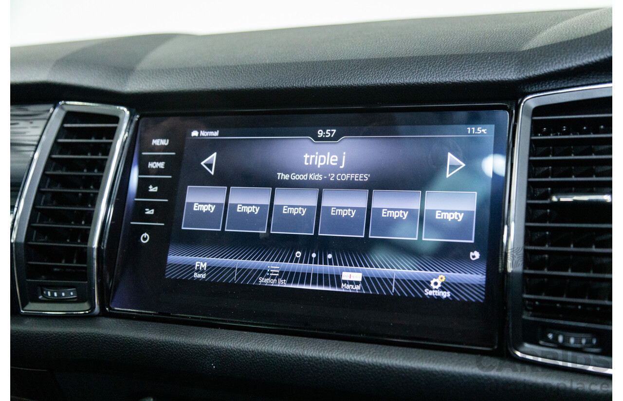 01/2018 Skoda Kodiaq 132TSI (4x4) NS MY18 4d Wagon Black Magic Pearl Turbo 2.0L - 7 Seater