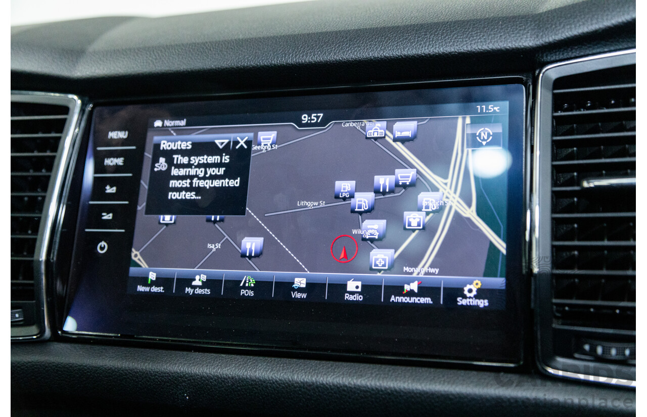 01/2018 Skoda Kodiaq 132TSI (4x4) NS MY18 4d Wagon Black Magic Pearl Turbo 2.0L - 7 Seater