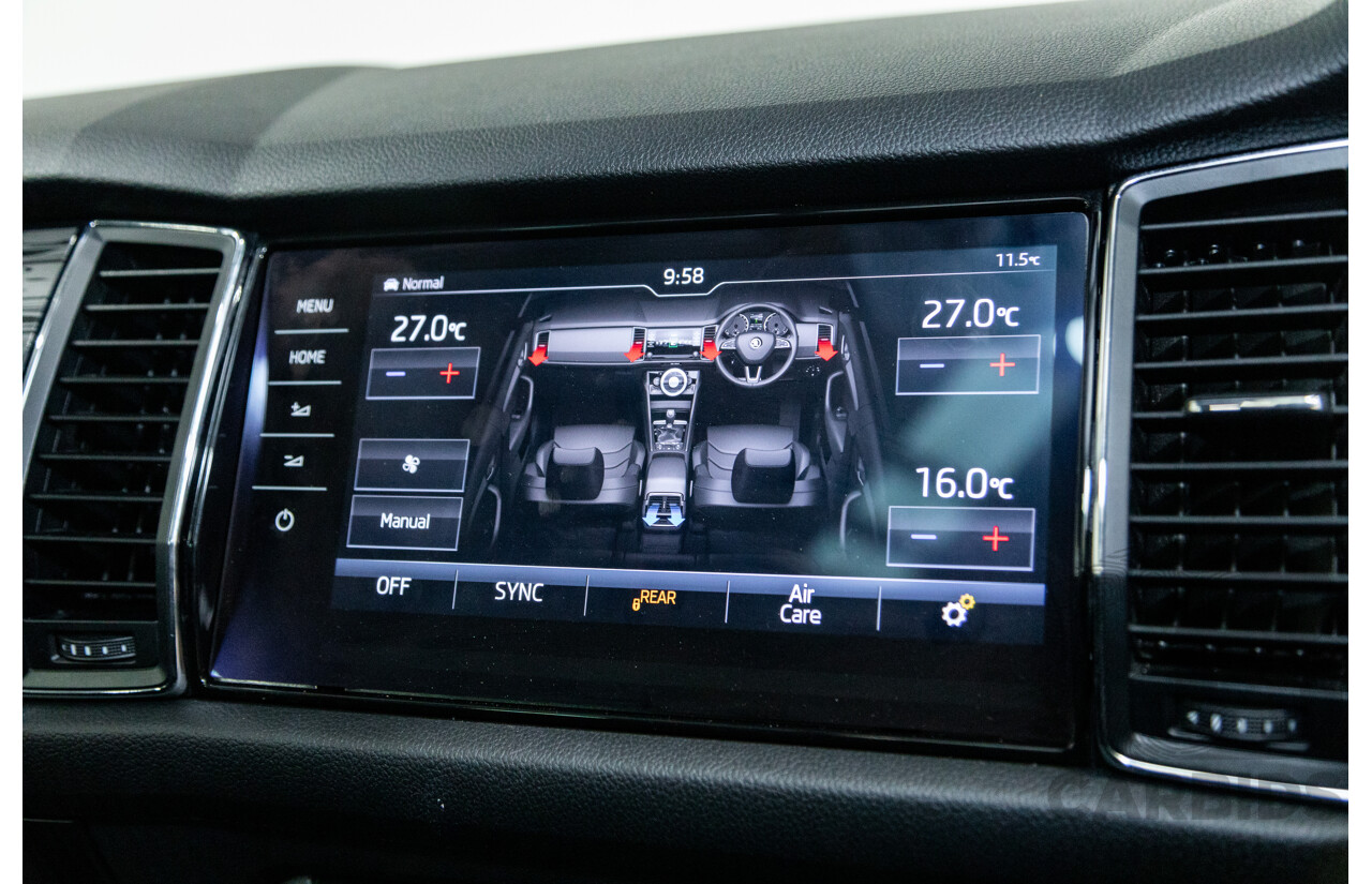 01/2018 Skoda Kodiaq 132TSI (4x4) NS MY18 4d Wagon Black Magic Pearl Turbo 2.0L - 7 Seater