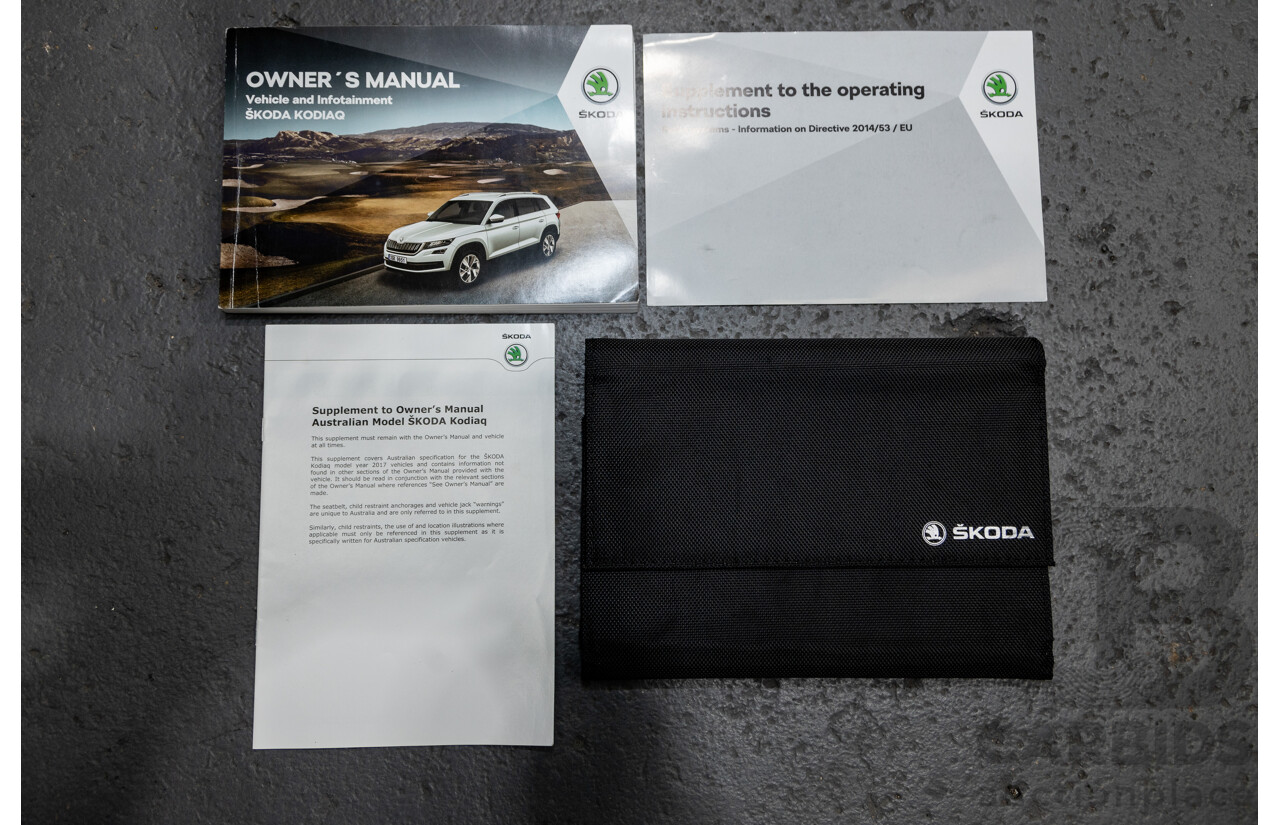 01/2018 Skoda Kodiaq 132TSI (4x4) NS MY18 4d Wagon Black Magic Pearl Turbo 2.0L - 7 Seater