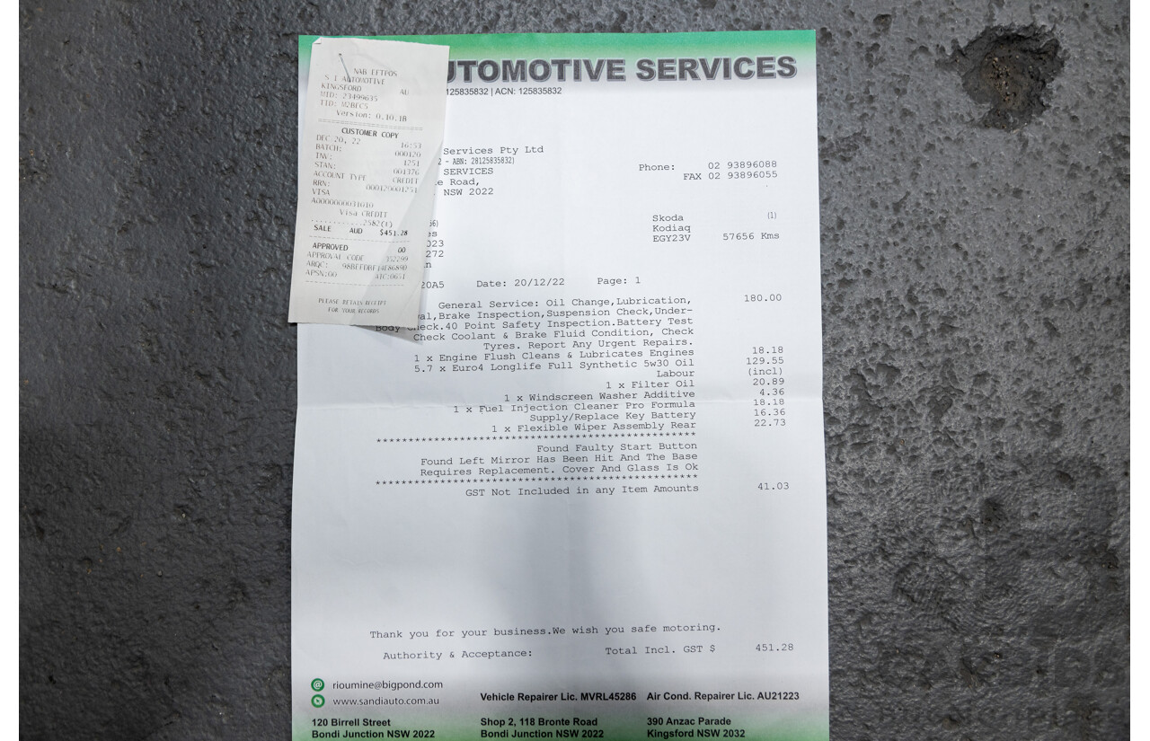 01/2018 Skoda Kodiaq 132TSI (4x4) NS MY18 4d Wagon Black Magic Pearl Turbo 2.0L - 7 Seater