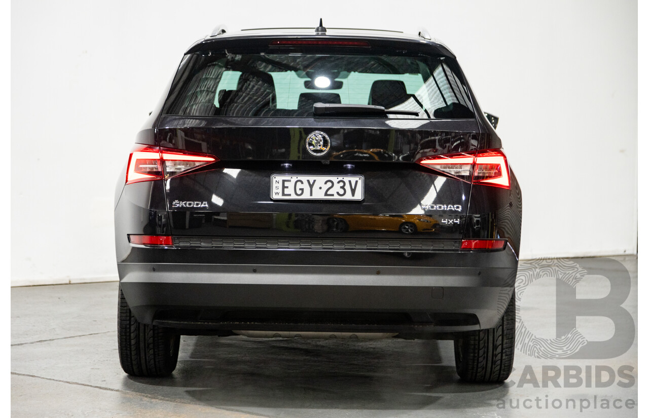 01/2018 Skoda Kodiaq 132TSI (4x4) NS MY18 4d Wagon Black Magic Pearl Turbo 2.0L - 7 Seater