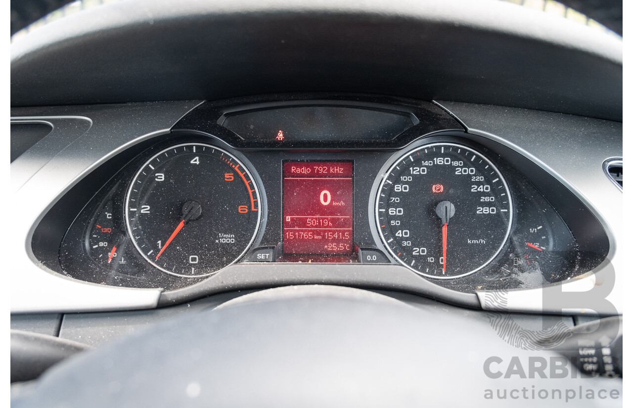 8/2011 Audi A4 2.0 TDi e B8 (8K) MY12 4d Sedan Silver Turbo Diesel 2.0L