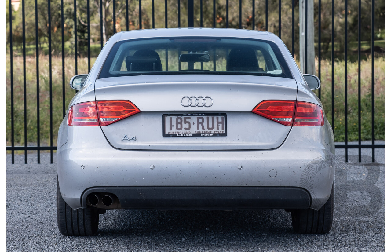 8/2011 Audi A4 2.0 TDi e B8 (8K) MY12 4d Sedan Silver Turbo Diesel 2.0L