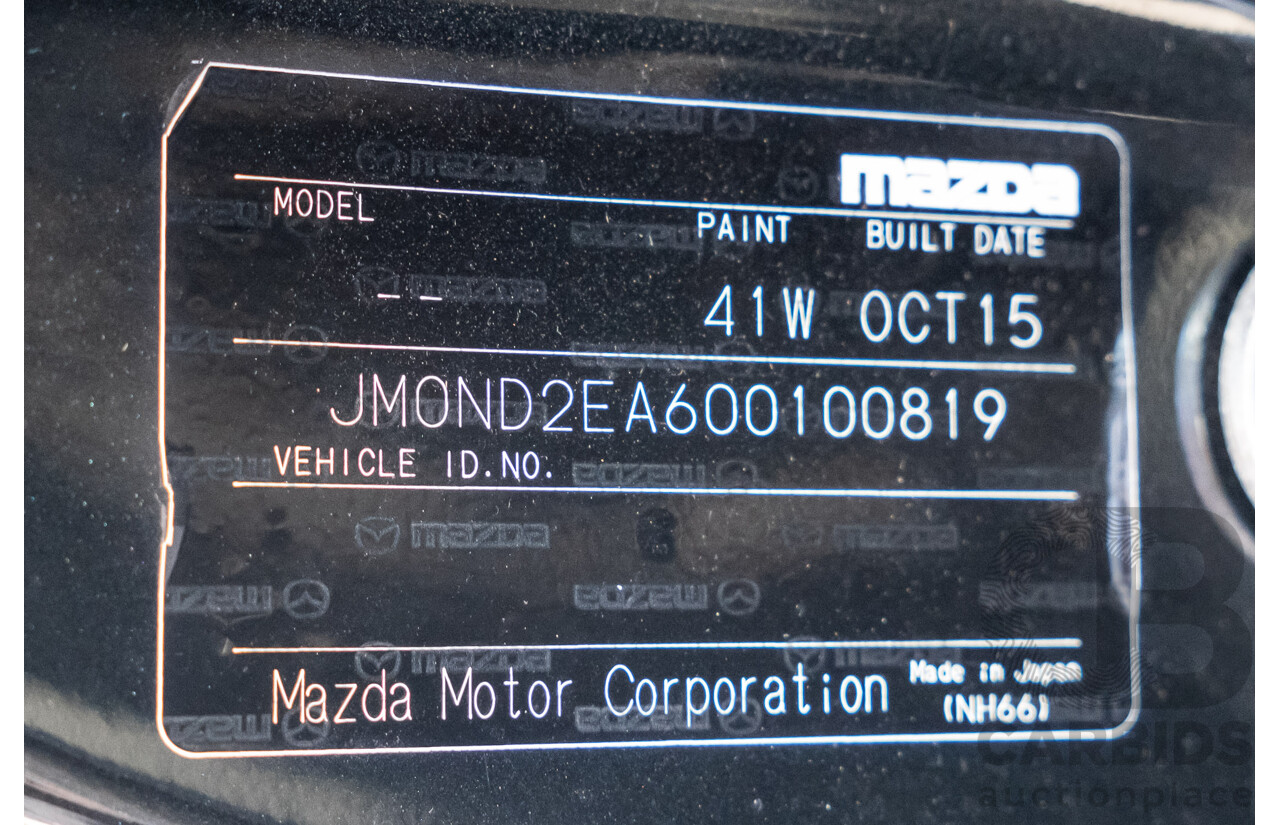 11/2015 Mazda MX-5 Skyactiv ND 2d Roadster Metallic Black 1.5L   USED