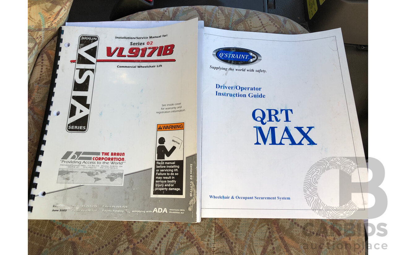 10/2007 Mitsubishi Rosa BE649 Turbo Diesel 3.9L 25 Seater Bus with Braun Vista Commercial Wheelchair Lift