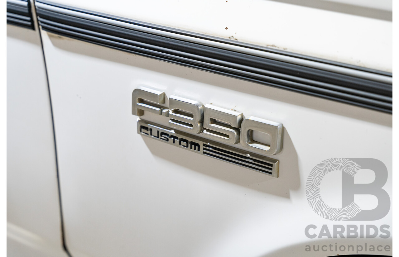 6/1991 Ford F350 Custom (4x4) 2d Ex-Ambulance White V8 5.8L
