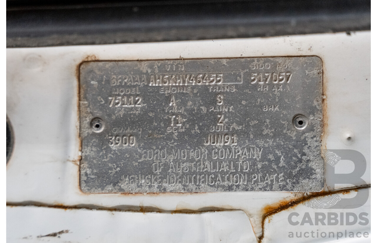 6/1991 Ford F350 Custom (4x4) 2d Ex-Ambulance White V8 5.8L