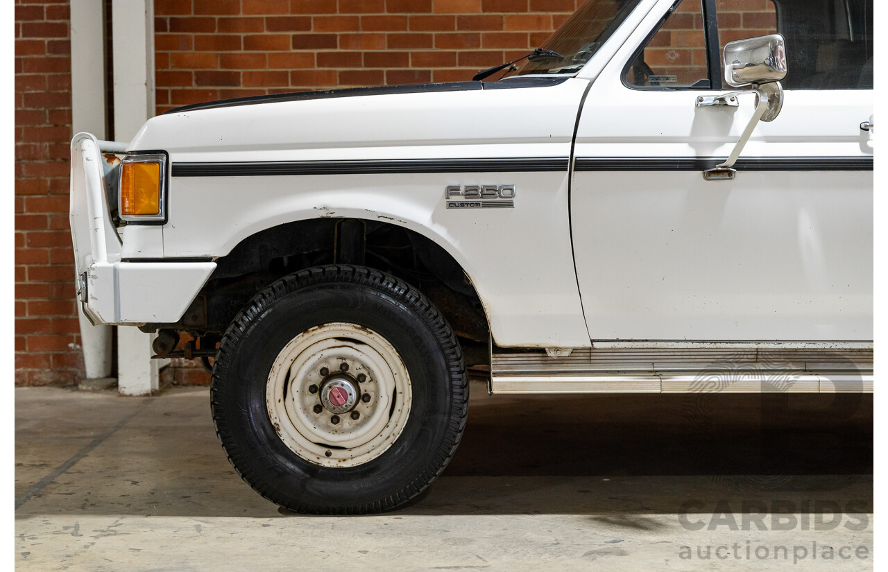 6/1991 Ford F350 Custom (4x4) 2d Ex-Ambulance White V8 5.8L