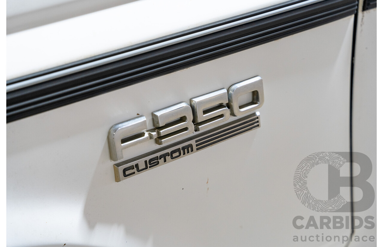 6/1991 Ford F350 Custom (4x4) 2d Ex-Ambulance White V8 5.8L