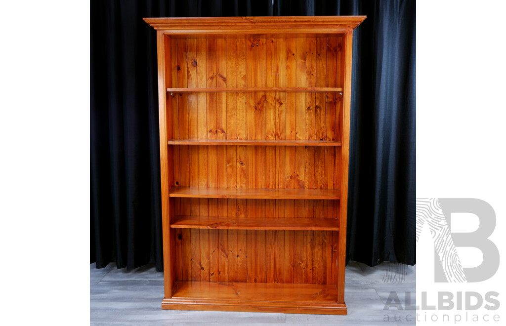 Modern Pine Open Bookcase