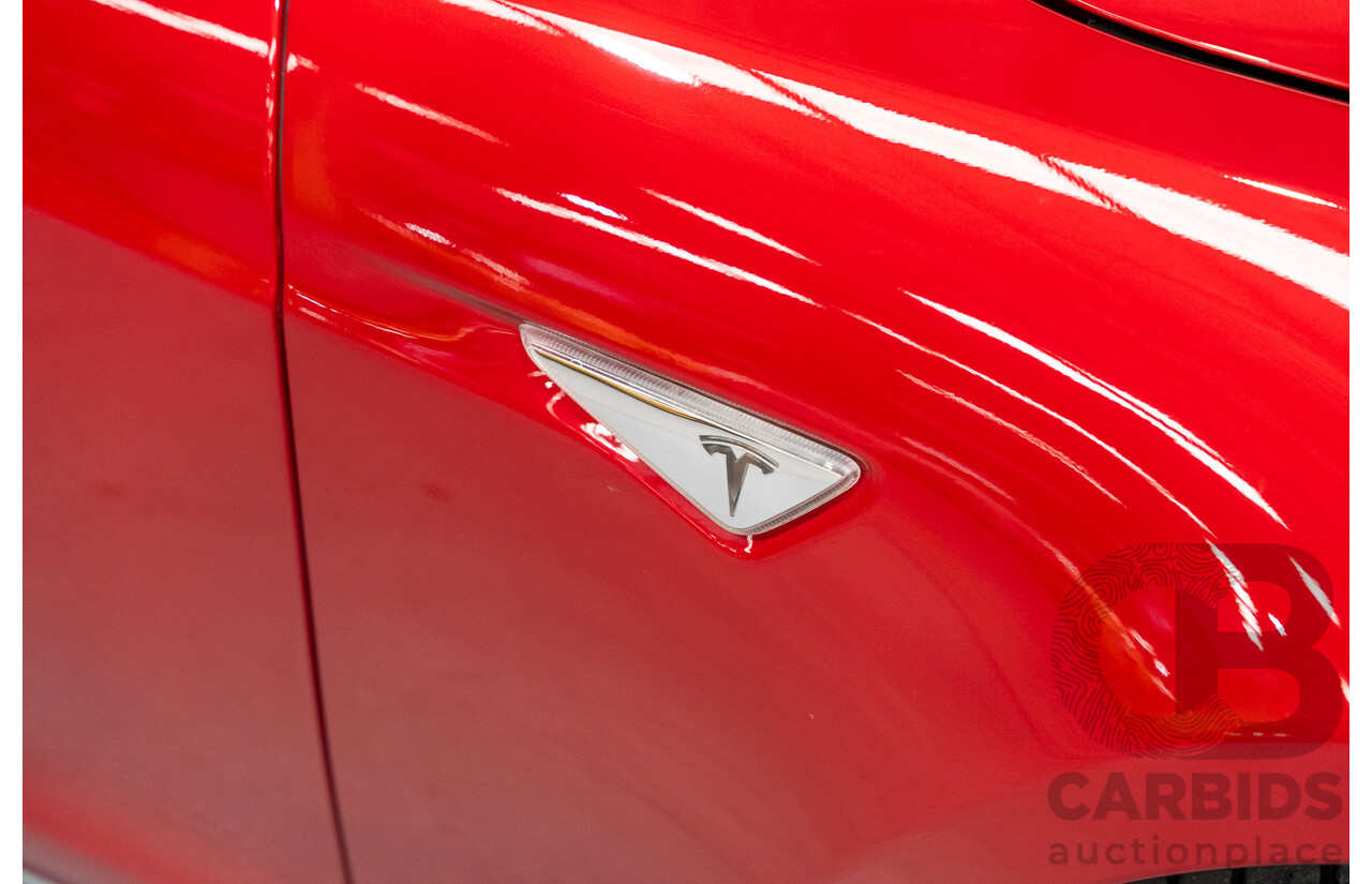 7/2015 Tesla Model S P85D (AWD) 4d Hatchback Prestige Red Dedicated Electric with Performance Mode