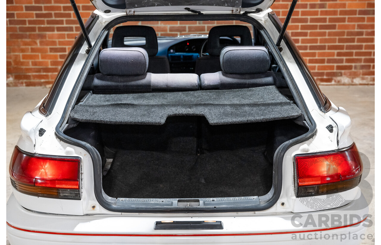 10/1990 Toyota Corolla SX SECA AE93 5d Liftback White 4A-GE 1.6L