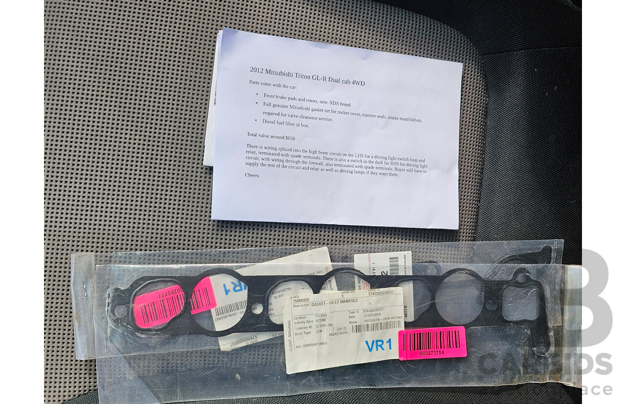 7/2012 Mitsubishi Triton GL-R (4x4) MN MY12 Double Cab Utility Red 2.5L