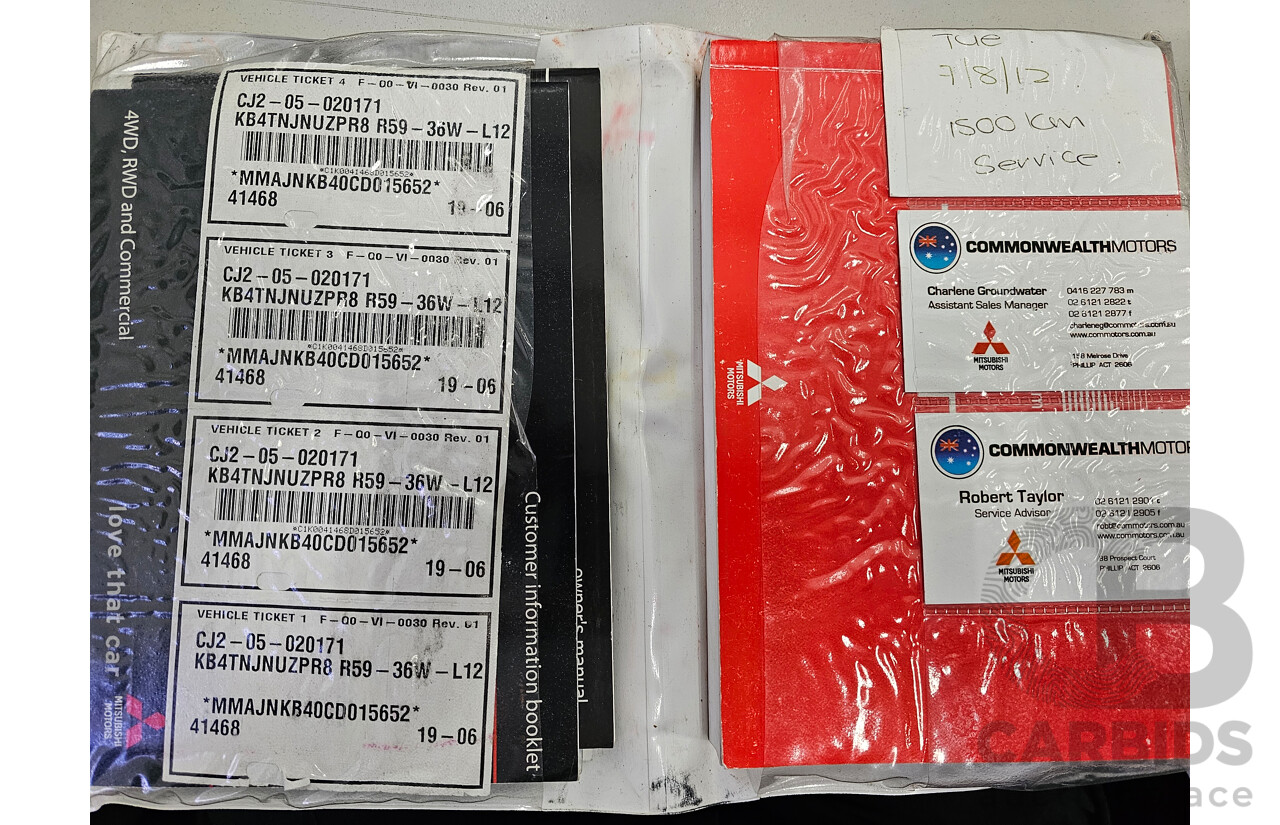 7/2012 Mitsubishi Triton GL-R (4x4) MN MY12 Double Cab Utility Red 2.5L