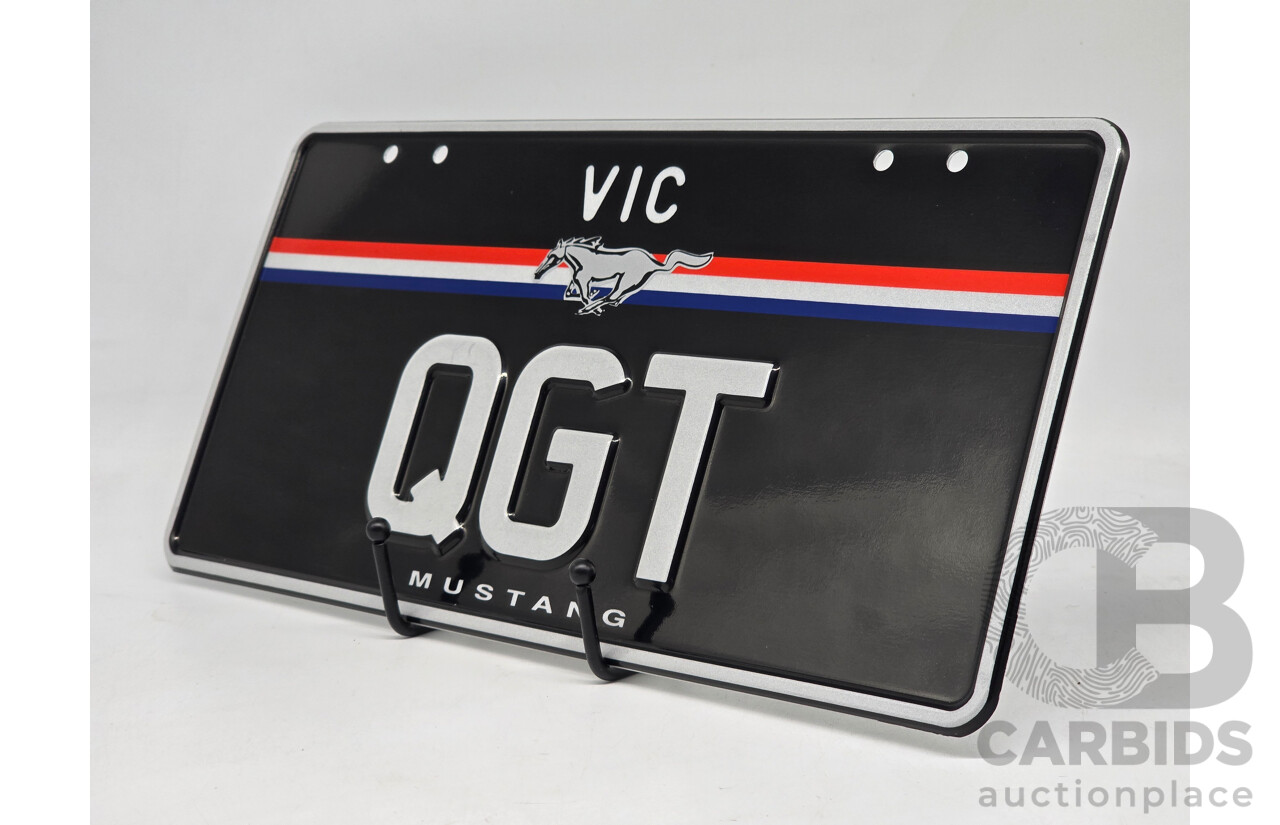 Victorian VIC Custom 3 Character Number Plate - QGT