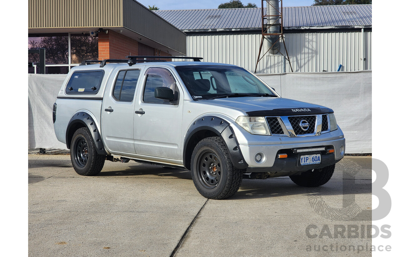 04/2012 Nissan Navara RX (4x2) RWD D40 MY11 Dual Cab P/Up Silver 2.5L
