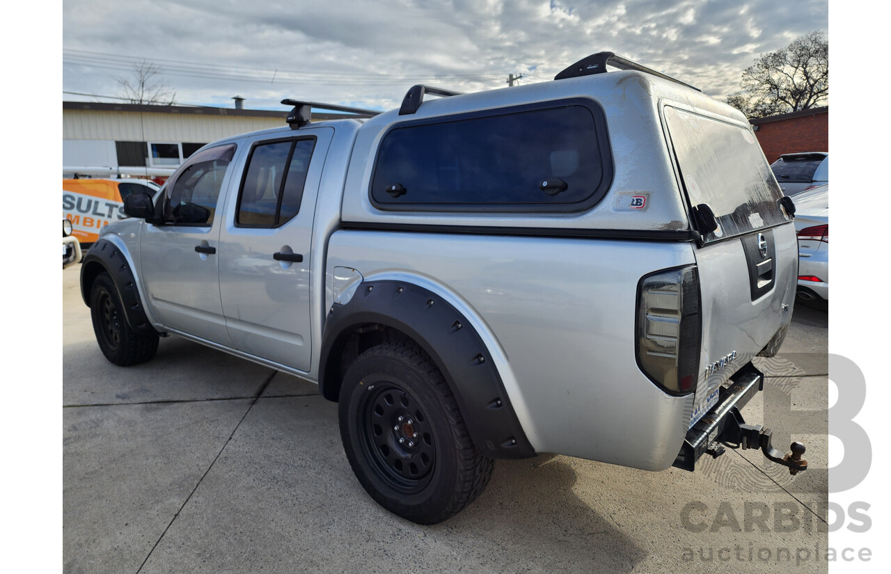 04/2012 Nissan Navara RX (4x2) RWD D40 MY11 Dual Cab P/Up Silver 2.5L