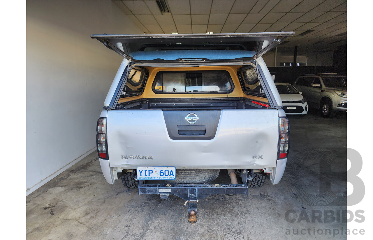 04/2012 Nissan Navara RX (4x2) RWD D40 MY11 Dual Cab P/Up Silver 2.5L
